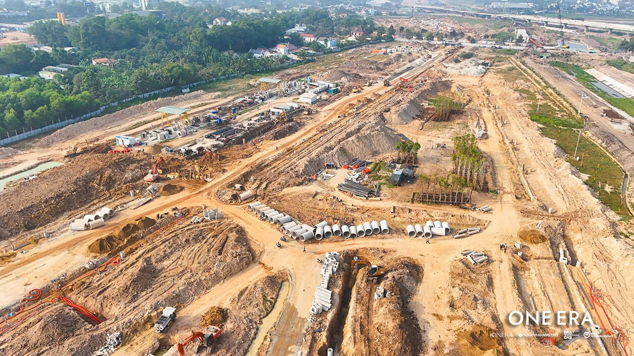 Tiến độ dự án One Era mới nhất Nhà điều hành & Sale Gallery đang thi công đúng kế hoạch