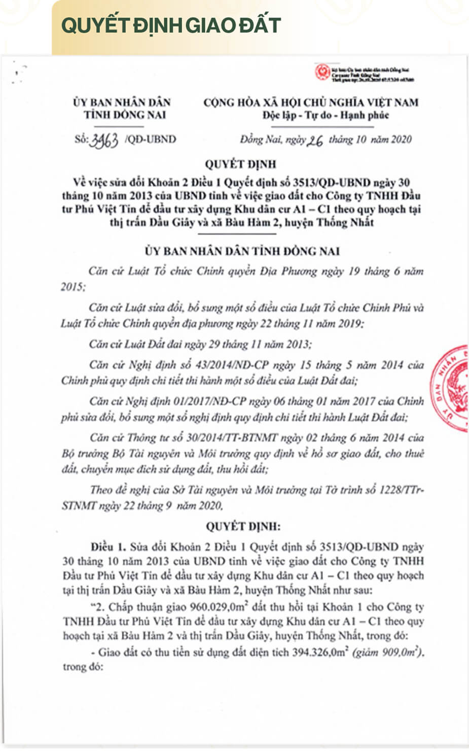 Pháp lý dự án k-home new city